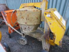 COMMODORE YANMAR ELECTRIC START ENGINED CEMENT MIXER. WHEN TESTED WAS SEEN TO RUN AND DRUM TURNED.