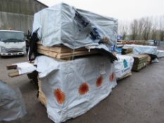 2 X LARGE PACKS OF UNTREATED HIT AND MISS TIMBER CLADDING BOARDS: 1.75M LENGTH X 100MM WIDTH APPROX.