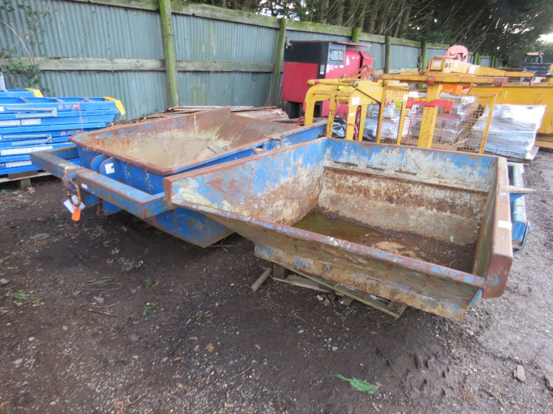 2 X LANGTONS BS1200 BOAT TYPE CONCRETE SKIPS, CURRENTLY IN TEST.