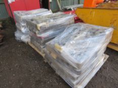 3 X PALLETS OF HERAS TYPE FENCE BASES / FEET. THIS LOT IS SOLD UNDER THE AUCTIONEERS MARGIN SCHEME,