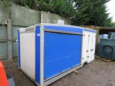 TEMPERATURE CONTROLLED VAN BODY WITH SIDE ROLLER SHUTTER DOORS. INCLUDES 2 X WATER COOLERS AND BOTTL