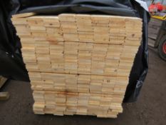 EXTRA LARGE PACK OF UNTREATED TOP CAP TIMBER BOARDS: 120MM X 20MM X 2M LENGTH APPROX. 405NO IN TOT