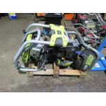 2 X RYOBI PETROL ENGINED PRESSURE WASHERS, INCOMPLETE/SPARES/REPAIR.