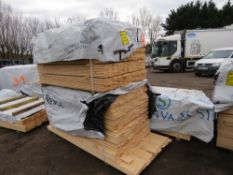 2 X LARGE PACKS OF UNTREATED SHIPLAP TYPE CLADDING BOARDS: MIXED 1.73-2.1M LENGTH X 100MM APPROX.