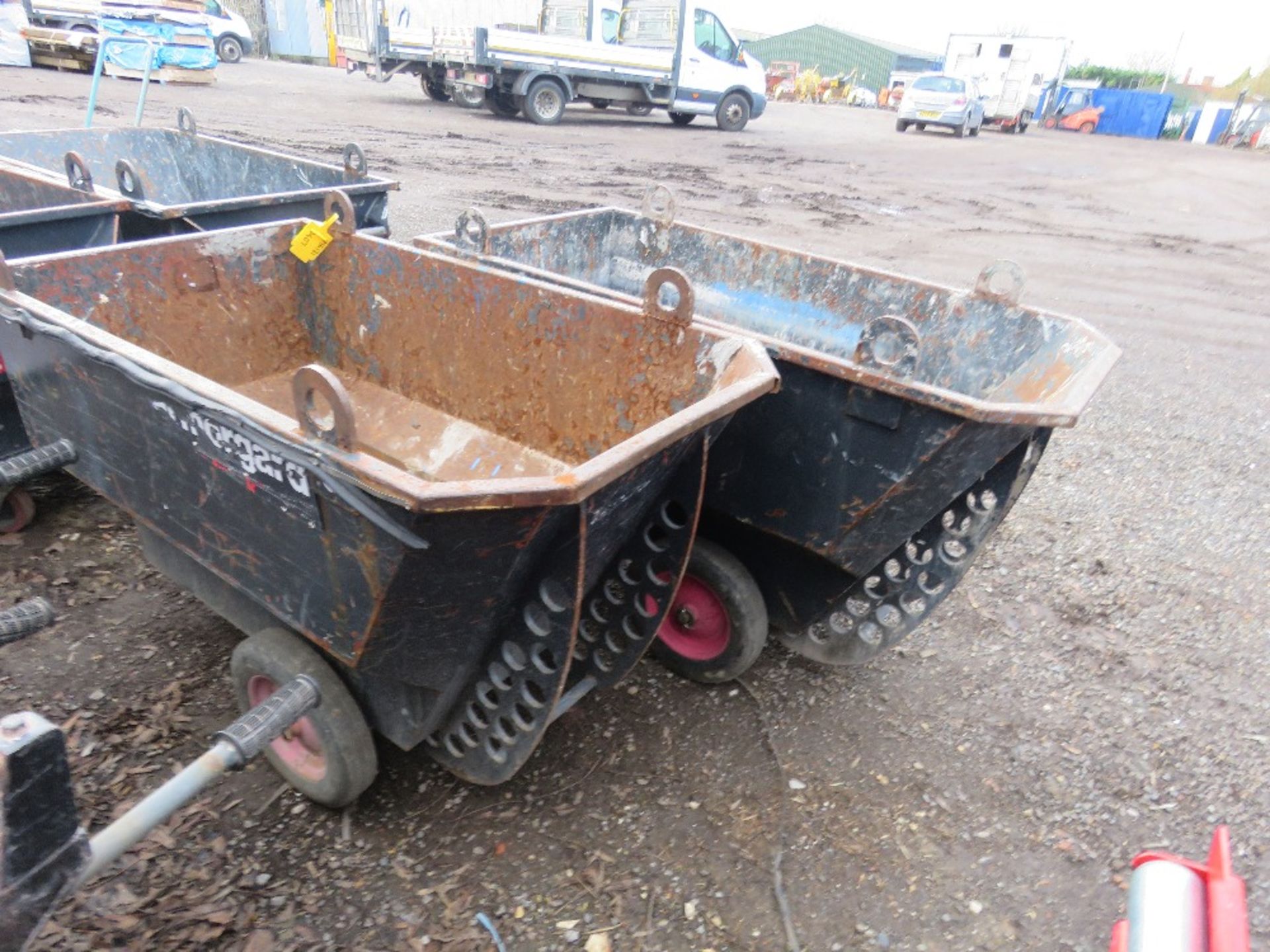 2 X ARMORGARD HEAVY DUTY RUBBER TRUCK BARROWS.