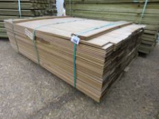 SMALL PACK OF TREATED HIT AND MISS CLADDING BOARDS 1.44M LENGTH X 100MM WIDTH APPROX.