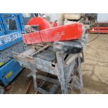 BELLE HONDA PETROL ENGINED SLAB CUTTING SAWBENCH.