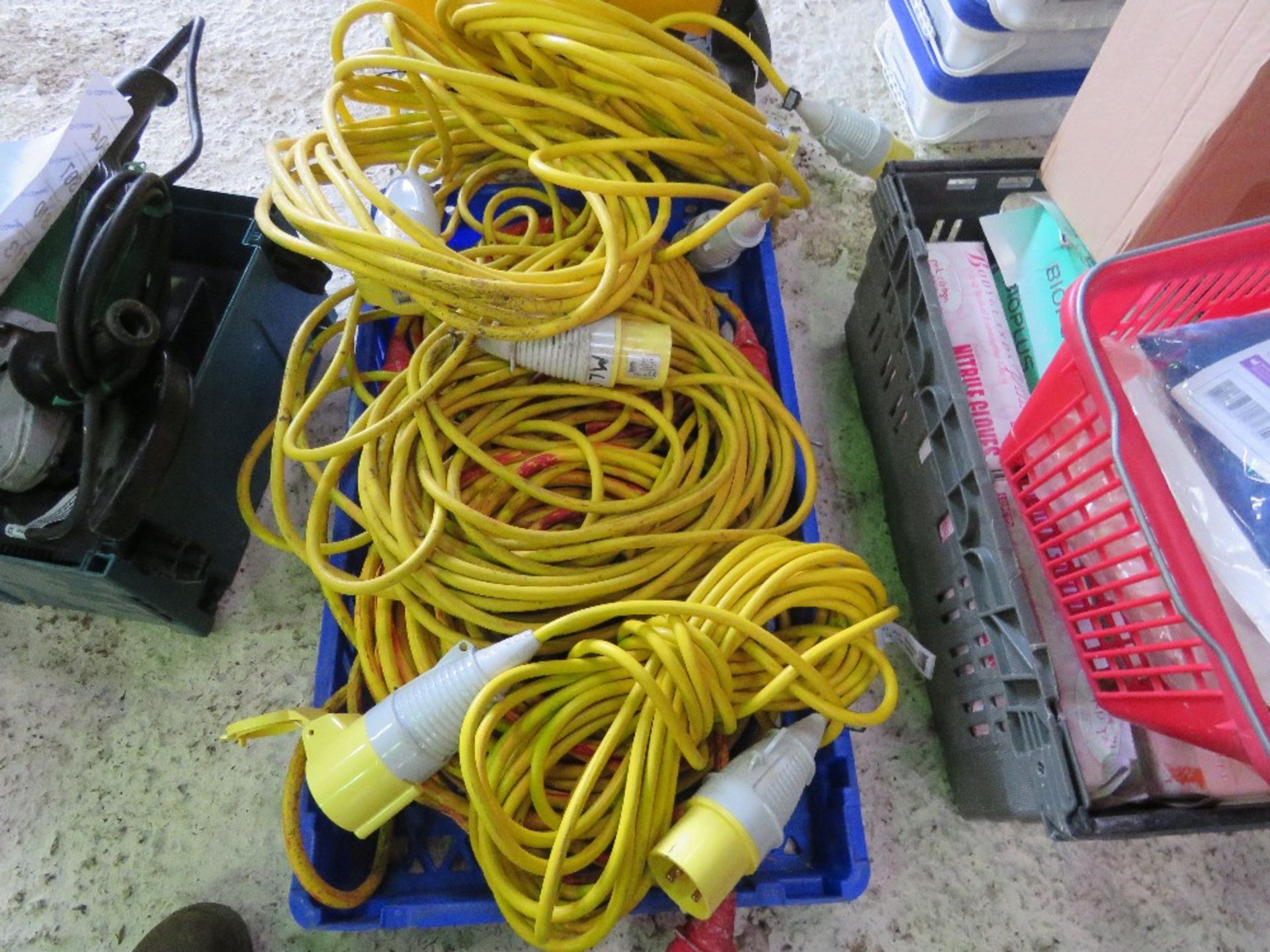 LARGE QUANTITY OF HEAVY DUTY 110VOLT EXTENSION LEADS. THIS LOT IS SOLD UNDER THE AUCTIONEERS MARG - Image 2 of 4