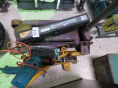 TORQUE WRENCH, 2 X TROLLEY JACKS PLUS A 240VOLT SANDER. THIS LOT IS SOLD UNDER THE AUCTIONEERS MA