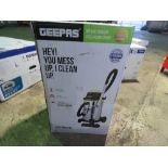 GEEPAS 240 VOLT WET AND DRY VACUUM CLEANER. SOURCED FROM COMPANY LIQUIDATION.