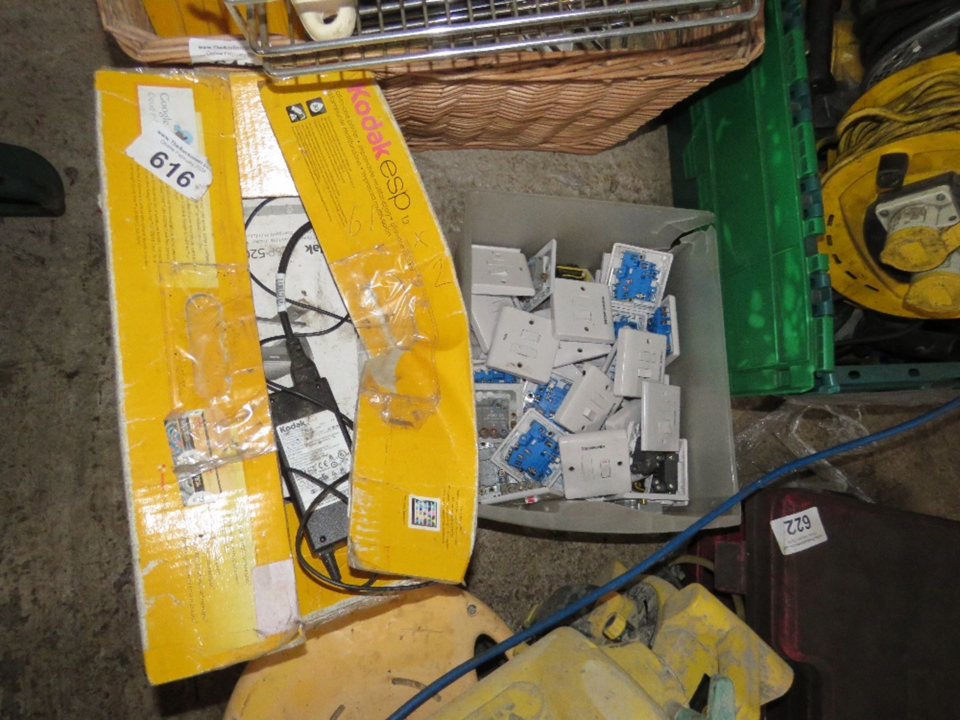 BOX OF SOCKETS PLUS PRINTER ETC. THIS LOT IS SOLD UNDER THE AUCTIONEERS MARGIN SCHEME, THEREFORE