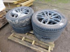 SET OF 4NO FORD TRANSIT ALLOY WHEELS AND TYRES 255/45R18. THIS LOT IS SOLD UNDER THE AUCTIONEERS