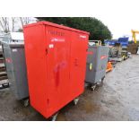 ARMORGARD FLAMSTOR WHEELED CABINET, LOCKED NO KEY: THX7237.