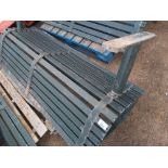 HEAVY DUTY METAL PARK BENCH, 1.8M WIDE, GALVANISED AND GREEN PAINTED. THIS LOT IS SOLD UNDER THE