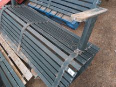 HEAVY DUTY METAL PARK BENCH, 1.8M WIDE, GALVANISED AND GREEN PAINTED. THIS LOT IS SOLD UNDER THE