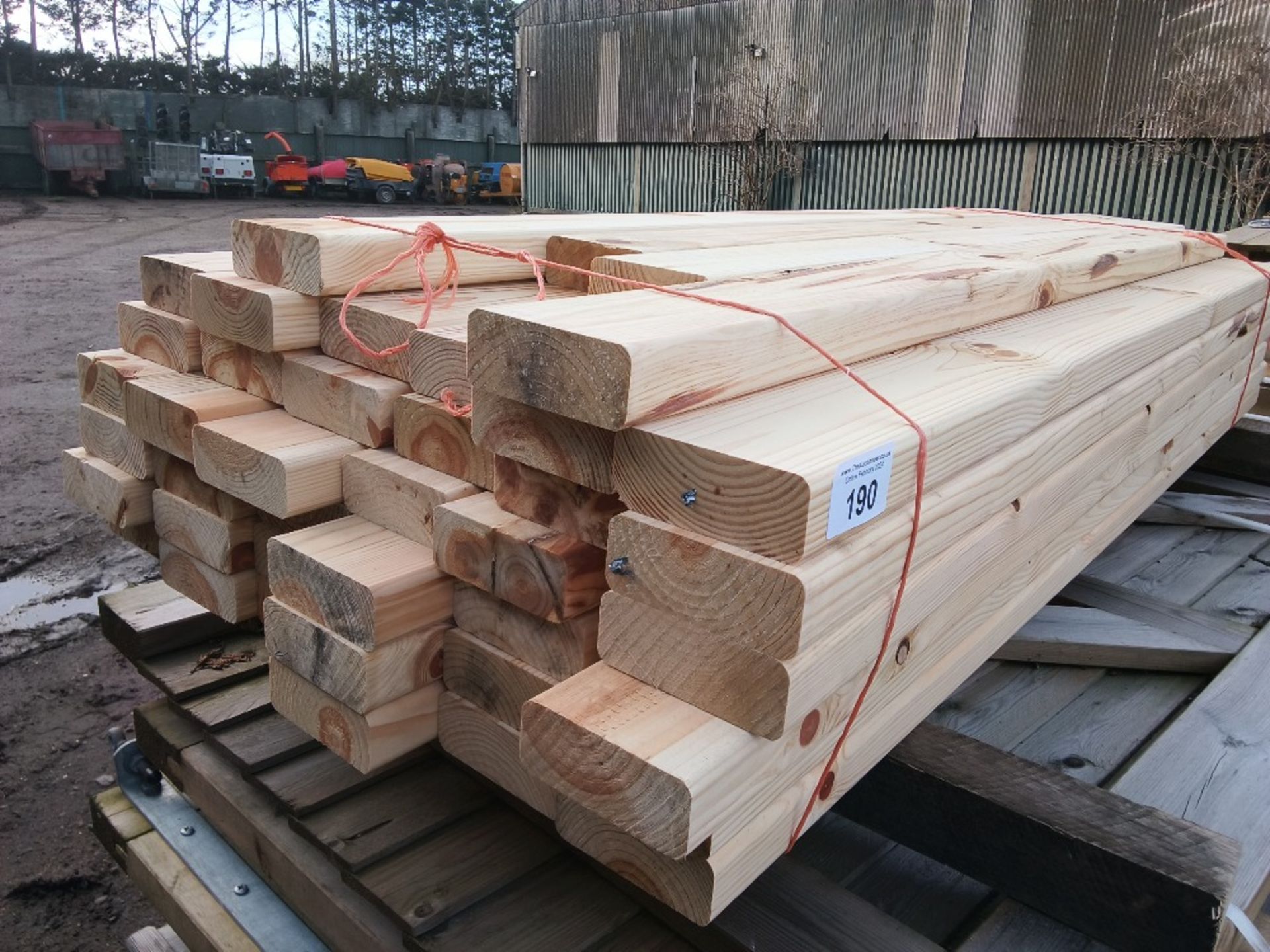 PACK OF UNTREATED TIMBER POSTS: 1.8M LENGTH X 115MM X 45MM APPROX, 38NO IN TOTAL APPROX.