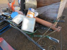 WHEELBARROW WITH TOOLS AND SUNDRIES. THIS LOT IS SOLD UNDER THE AUCTIONEERS MARGIN SCHEME, THEREF