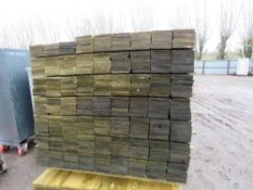 LARGE PACK OF TREATED FEATHER EDGE TIMBER CLADDING BOARDS MIXED LENGTHS 1.5M LENGTH X 100MM WIDTH AP