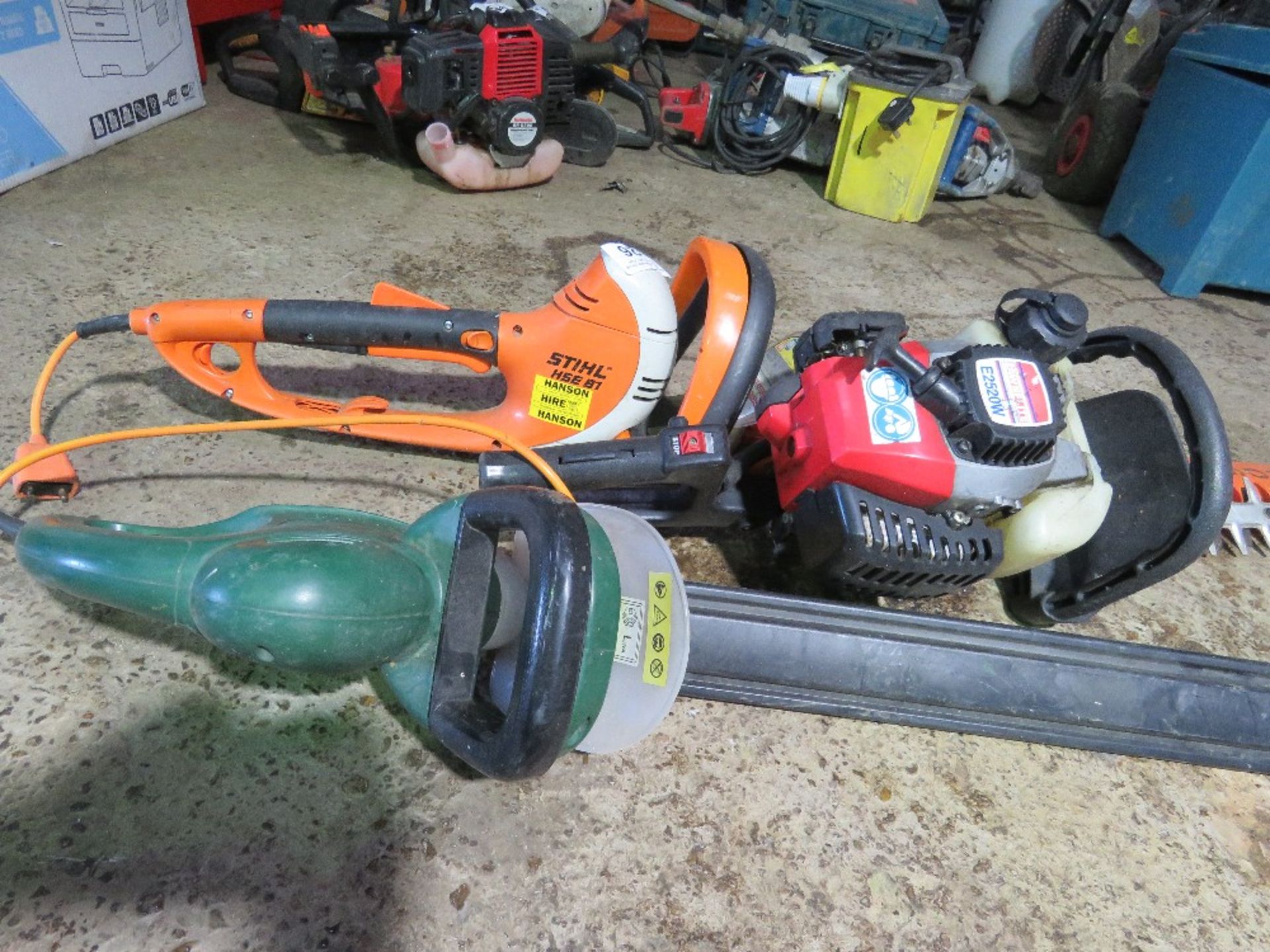 STIHL ELECTRIC HEDGE CUTTER PLUS 2 OTHERS. THIS LOT IS SOLD UNDER THE AUCTIONEERS MARGIN SCHEME, - Image 2 of 5