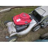 HONDA IZY PETROL MOWER WITH COLLECTOR.