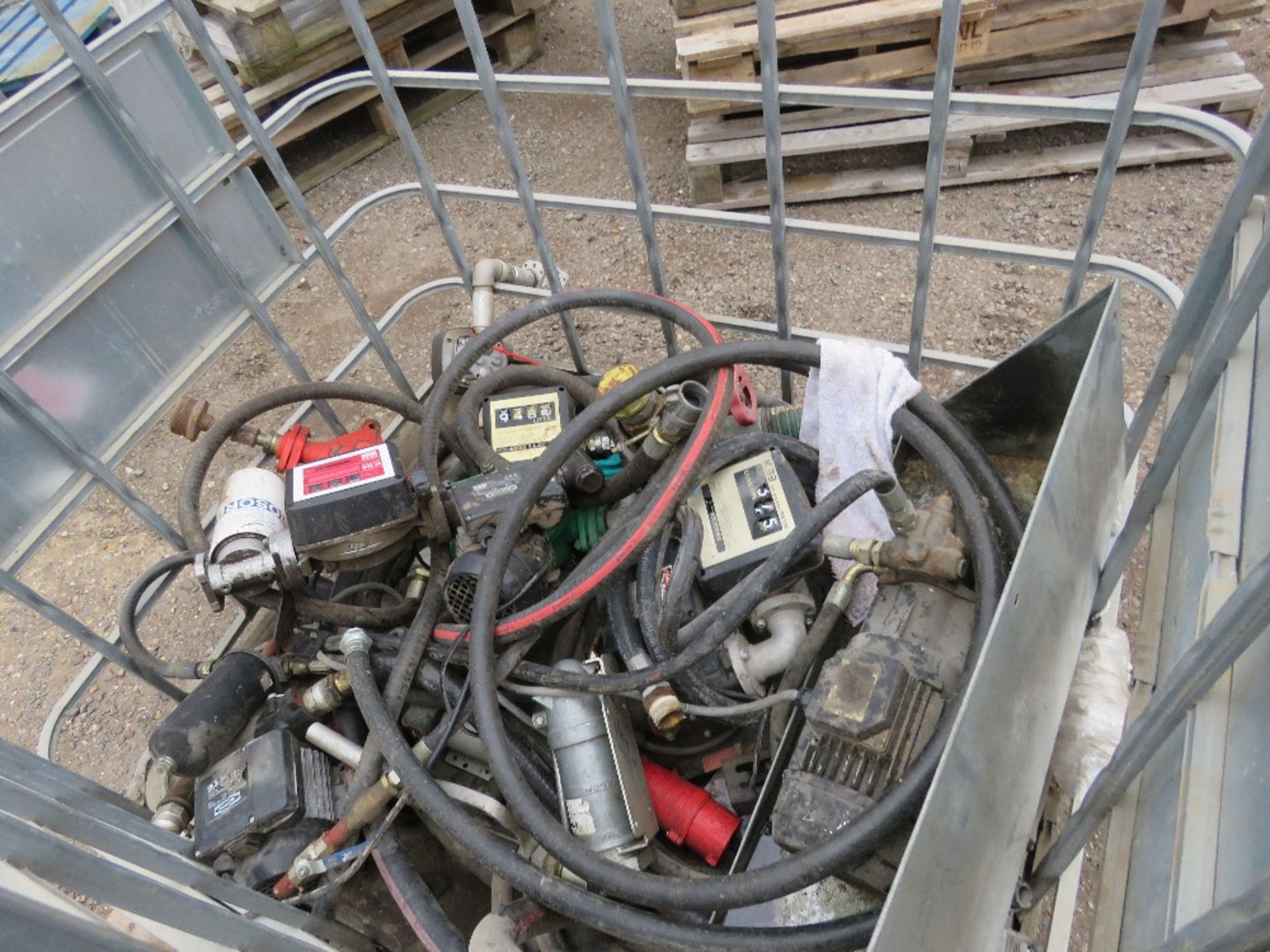 STILLAGE CONTAINING FUEL TRANSFER PUMPS AND EQUIPMENT. SOURCED FROM COMPANY LIQUIDATION. - Image 6 of 6