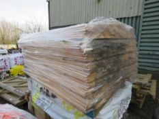 LARGE PACK OF UNTREATED SHIPLAP CLADDING TIMBER: 1.73M LENGTH X 100MM WIDTH APPROX.