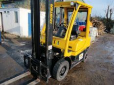 HYSTER 2.6 GAS POWERED FORKLIFT TRUCK WITH SIDE SHIFT. YEAR 2008. 2270KG RATED CAPACITY SOURCED FRO