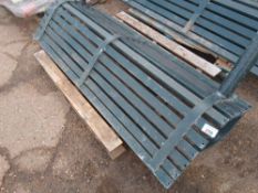 HEAVY DUTY METAL PARK BENCH, 1.8M WIDE, GALVANISED AND GREEN PAINTED. THIS LOT IS SOLD UNDER THE