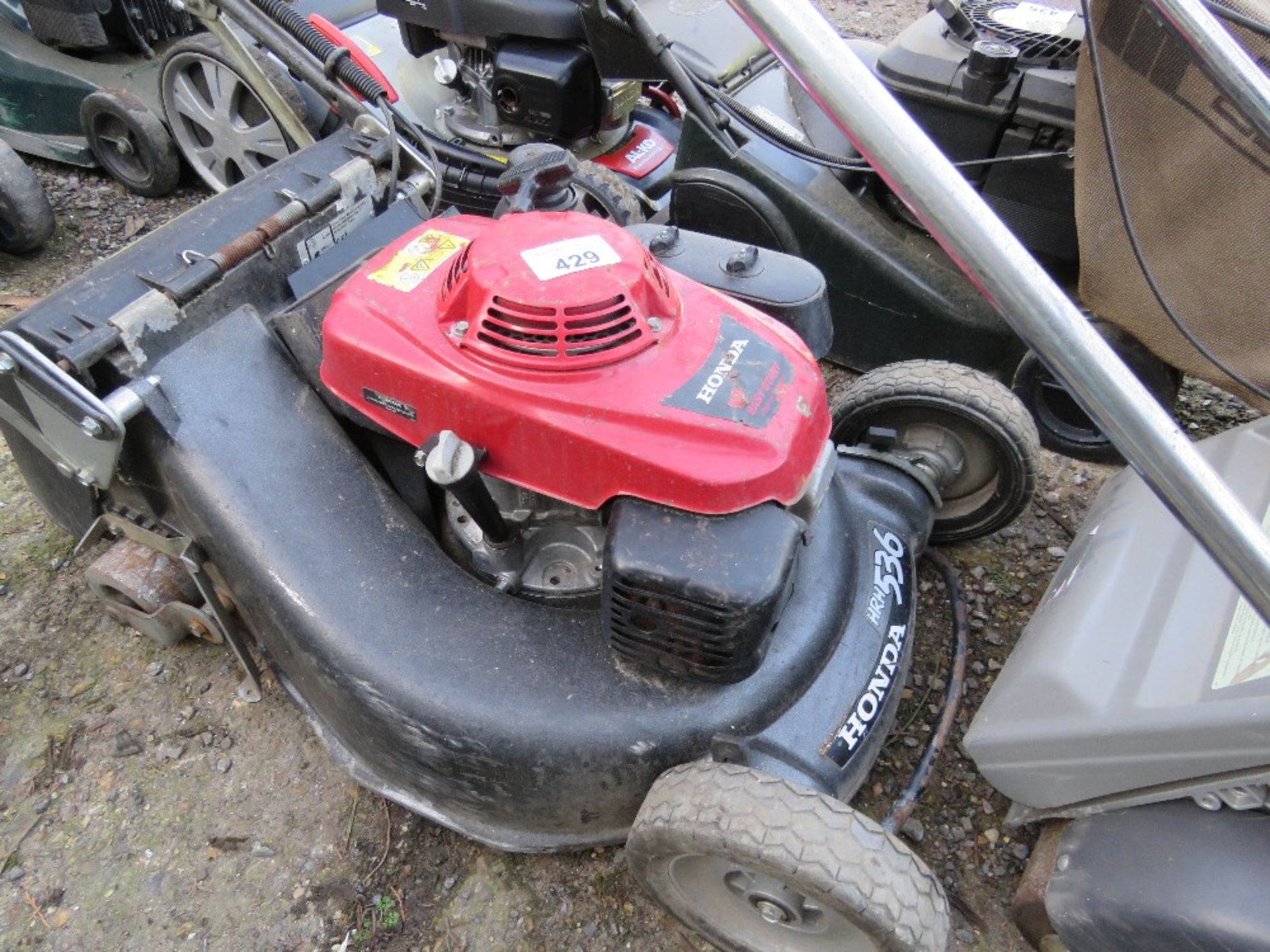 HONDA HR536 PETROL ENGINED ROLLER LAWNMOWER , NO COLLECTOR. THIS LOT IS SOLD UNDER THE AUCTIONEERS - Image 2 of 3