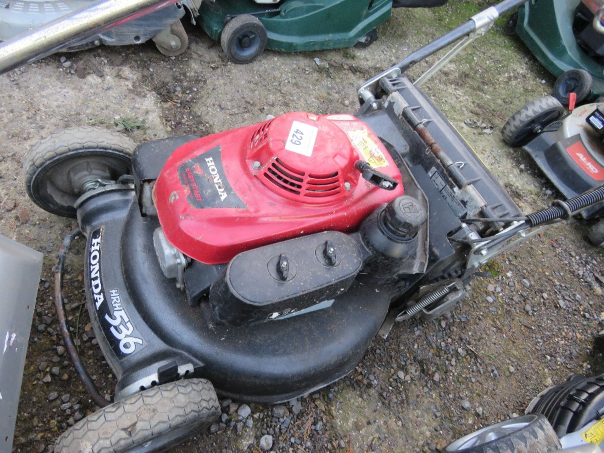 HONDA HR536 PETROL ENGINED ROLLER LAWNMOWER , NO COLLECTOR. THIS LOT IS SOLD UNDER THE AUCTIONEERS