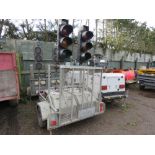 TRAFFIC LIGHT TRAILER WITH 2 X LIGHT UNITS AS SHOWN.