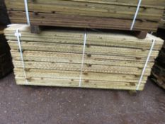 LARGE PACK OF TREATED FEATHER EDGE TIMBER CLADDING BOARDS MIXED LENGTHS 1.8M LENGTH X 100MM WIDTH AP