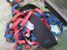 QUANTITY OF ASSORTED SAFETY HARNESS ETC, UNTESTED.