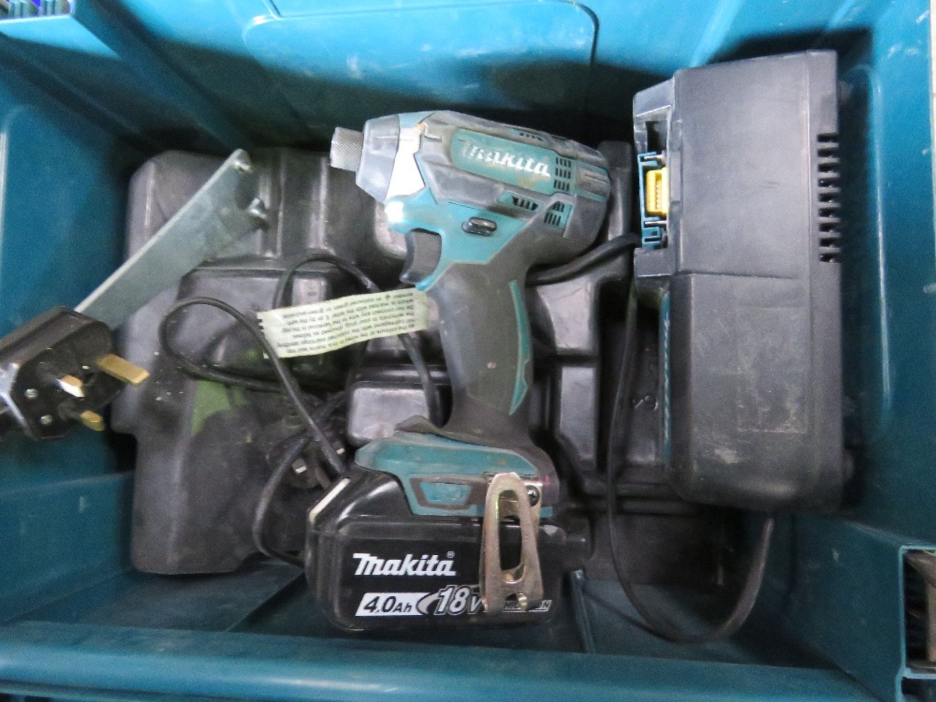 MAKITA BATTERY DRILL PLUS A 240VOLT ANGLE GRINDER. - Image 4 of 4