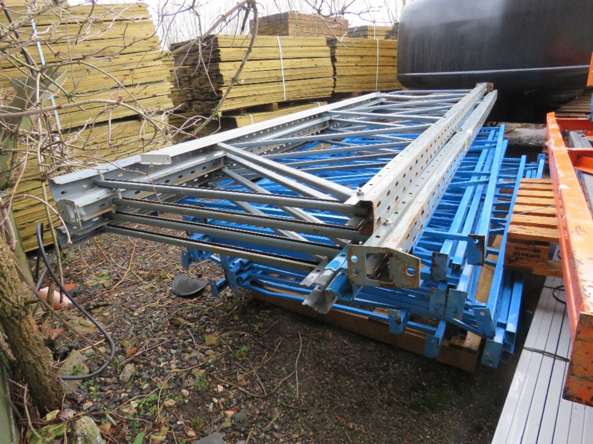 LARGE QUANTITY OF ASSORTED PALLET RACKING 2.5M - 3.28M HEIGHT APPROX WITH BEAMS ETC. THIS LOT IS - Image 6 of 8