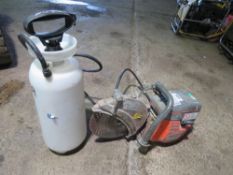 HUSQVARNA K760 PETROL SAW, PLUS WET CUT BOTTLE. THIS LOT IS SOLD UNDER THE AUCTIONEERS MARGIN SCH