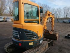 HYUNDAI 27Z-9 RUBBER TRACKED ZERO TAIL SWING EXCAVATOR, 2.7TONNE RATED WITH 4NO BUCKETS, YEAR 2015 B