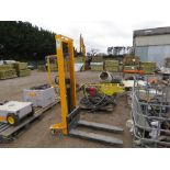 HAND STACKER MANUAL OPERTAED FORKLIFT TRUCK, 1 TONNE MAXIMUM CAPACITY. SOURCED FROM COMPANY LIQUIDA