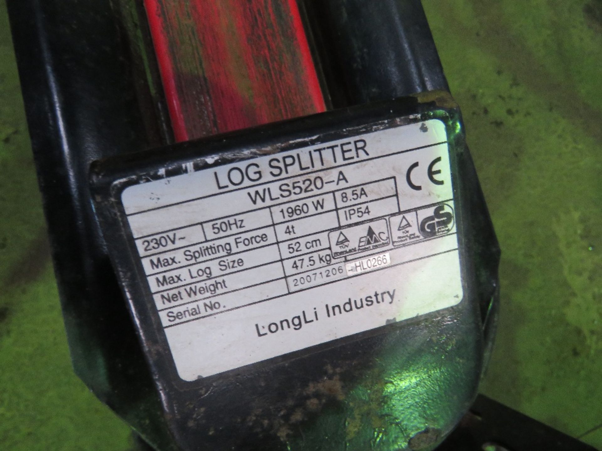 ELECTRIC 240VOLT POWERED LOG SPLITTER. - Image 3 of 3