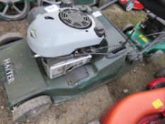 HAYTER HARRIER PETROL LAWNMOWER WITH ROLLER AND REAR COLLECTOR. THIS LOT IS SOLD UNDER THE AUCTI