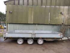 BUFFALO TRIAXLE HEAVY DUTY PLANT TRAILERT 16FT (4.88M ) approx X 1.94M WIDTH APPROX. 35..KG RATED.