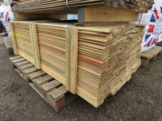 PACK OF UNTREATED SHIPLAP CLADDING TIMBER BOARDS: 1.73M LENGTH X 100MM WIDTH APPROX.