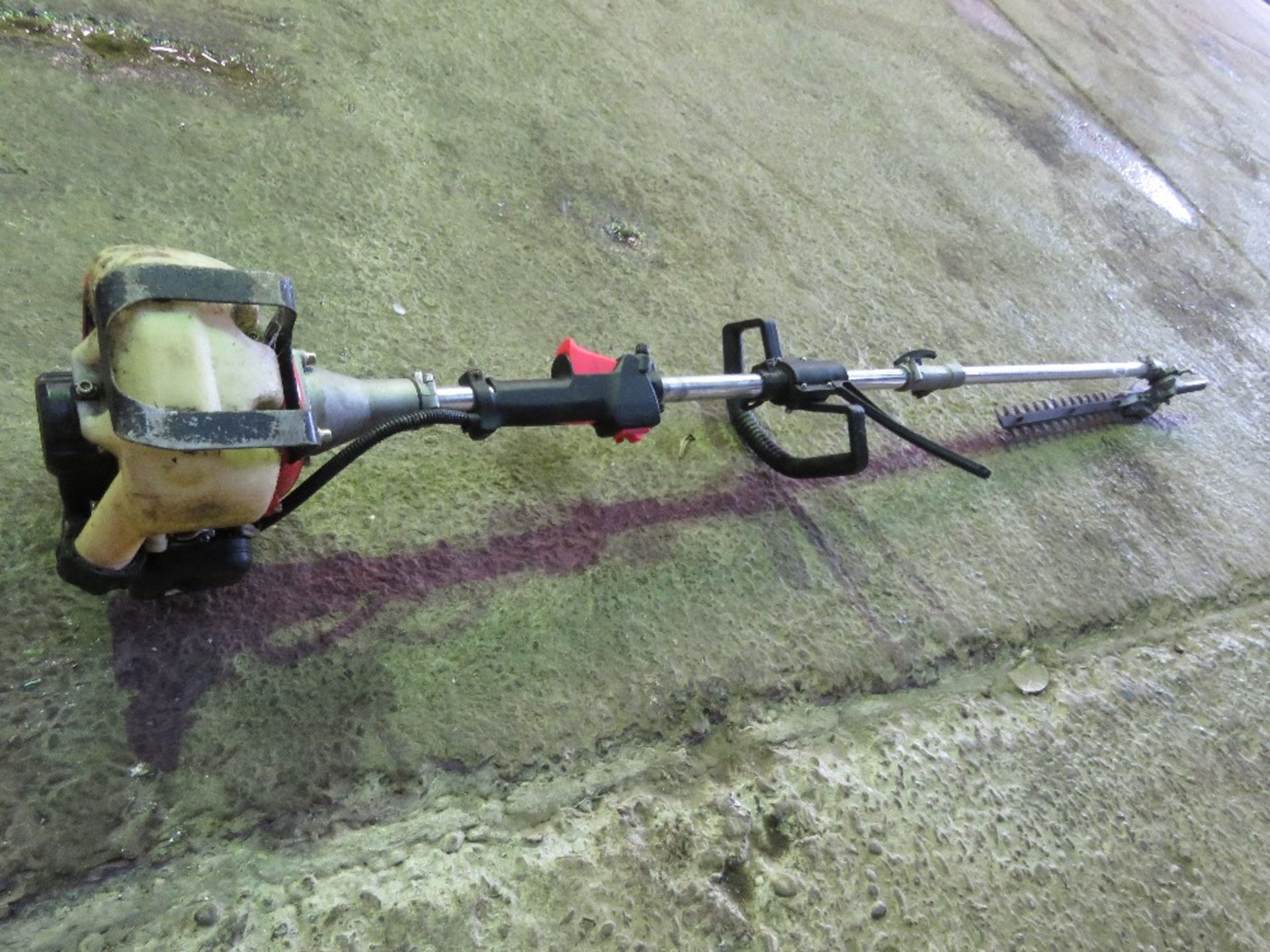 PETROL ENGINED LONG REACH HEDGE CUTTER.