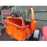 TIMBERWOLF TW150DHB TOWED CHIPPER UNIT WITH KUBOTA DIESEL ENGINE. 990 RECORDED HOURS APPROX. WITH KE