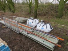 LARGE QUANTITY OF SCAFFOLDING TUBES AND CLIPS: LARGE STILLAGE OF 12-20FT LENGTH TUBES PLUS A STILLAG