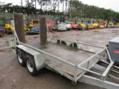 BATESON TWIN AXLED WIDE BODY PLANT TRAILER 1.65M X 3M INTERNAL BED SIZE. BEEN STANDING FOR LONG TIME