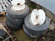 PALLET OF TRAILER WHEELS AND TYRES.