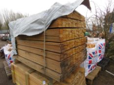 LARGE PACK OF UNTREATED SHIPLAP CLADDING TIMBER BOARDS: 1.73M LENGTH X 100MM WIDTH APPROX.