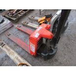 BATTERY POWERED PALLET TRUCK, CONDITION UNKNOWN. SOURCED FROM COMPANY LIQUIDATION.