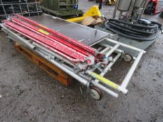 NARROW SCAFFOLD TOWER. SOURCED FROM COMPANY LIQUIDATION. THIS LOT IS SOLD UNDER THE AUCTIONEERS